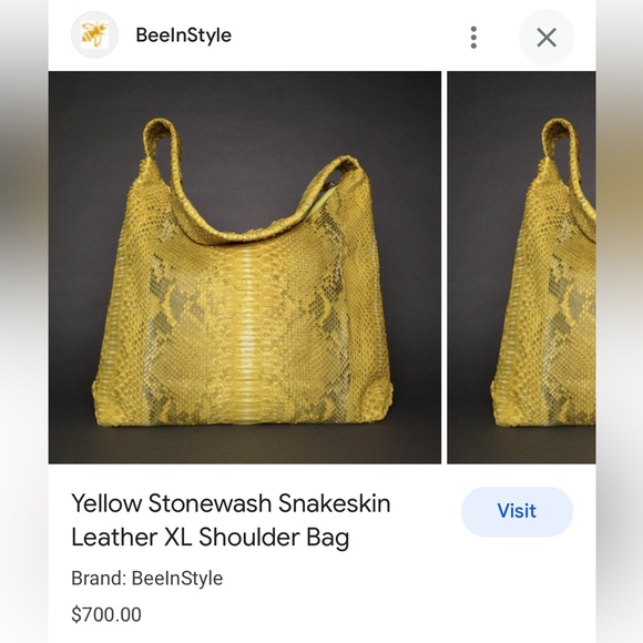 Beirn Genuine Yellow Python Bag - Picture 8 of 8